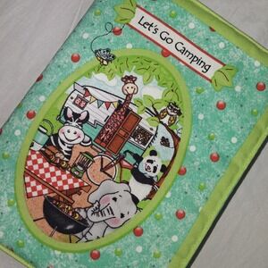 Let's Go Camping Soft Fabric Baby Book Interactive Playmat Animals RV Bike